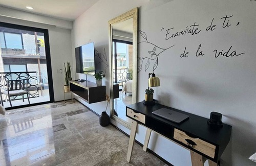 Tohoku Apartment | Chic Upper-Floor Condo with Rooftop Ocean Views Steps from Mamitas Beach 5th Ave