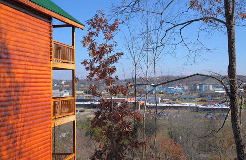 Gatlinburg - Pigeon Forge Cabin | City Lights With A Heated Private Indoor Pool & The Very Best Views!