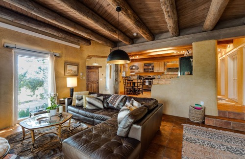 Canada de los Alamos House | Classic Adobe Desert Home, Stunning Mountain Views, Rustic Luxury