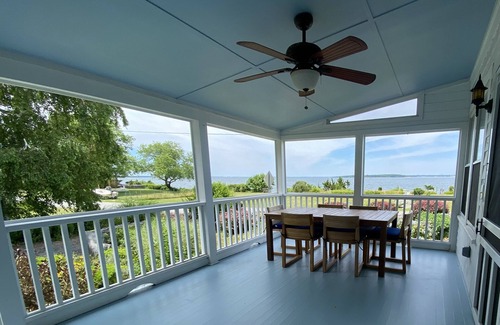 Portsmouth Cottage | Classic waterfront cottage on Prudence Island, private beach, dock & mooring