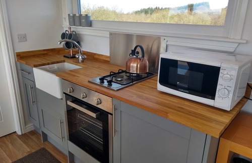 Dalry Cabin | Cleeves Cabins, Arran Luxury Lodge with hot tub
