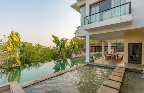 Pilerne Industrial Estates Villa | Cliffhouse by Hireavilla -5br w Pvt Pool in Saipem