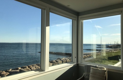 East Falmouth House | Coastal chic meets French Provençal in this newly renovated oceanfront home.