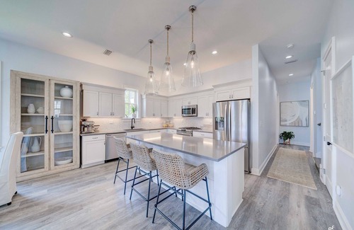 West Panama City Beach House | Coastal Living | Lake Views | Private Pool & Spa | 6-Seater Golf Cart