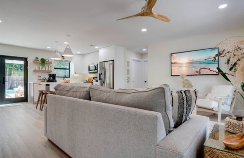 Deerfield Beach House | Coco Loco Oasis: Boho-Luxe Escape with Saltwater Pool Near Deerfield Beach!
