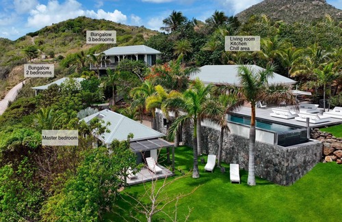 Petit Cul De Sac Beach Villa | Coco Rock luxury villa sea view 6 rooms 12 pers
