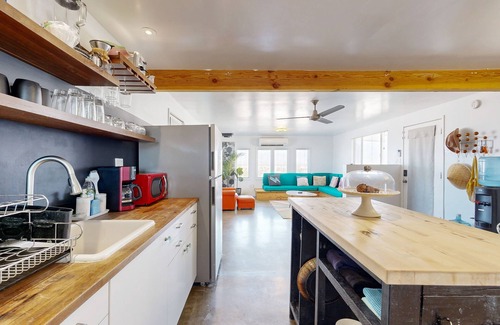 Wonder Valley House | Colorful desert home with incredible views, pool, hot tub, and A/C