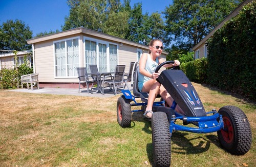 Hoge Hexel Ski Chalet | Comfortable chalet with a combi microwave, in green Twente