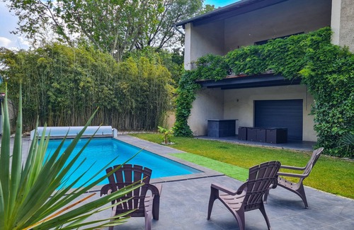 Saint-Priest House | Comfortable double room with terrace view in charming house