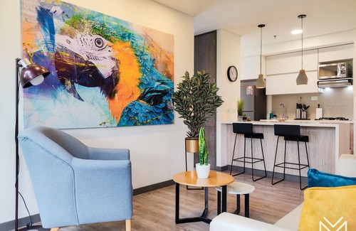 El Poblado Apartment | Comfortable, Sparkling Clean Exclusive Suite.- Poblado Area-1AC