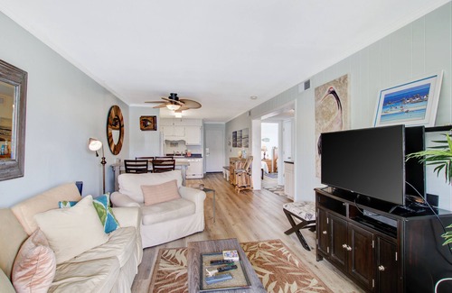 Isle of Palms Villa | Comfortable villa one row away from the beach w/shared pool & grills