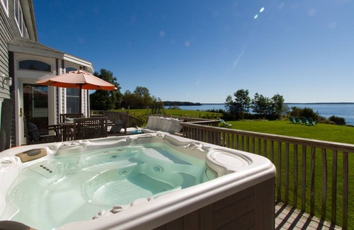 Lincolnville Apartment | Contemporary Loft apartment with ocean views, hot tub & private beach!