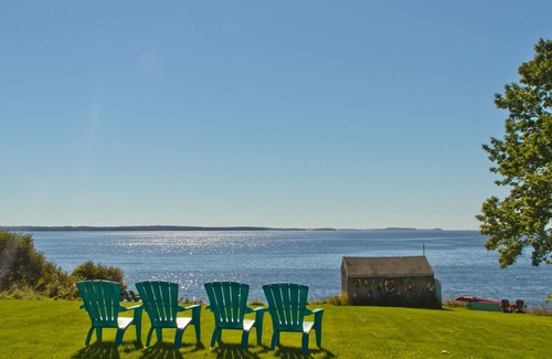 Lincolnville Apartment | Contemporary Loft apartment with ocean views, hot tub & private beach!