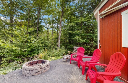 Waitsfield Cabin | Convenient tiny house w/trail access, firepit, gas grill, wifi, window a/c, w/d