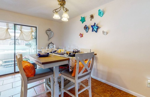 Panama City House | Convenient Townhome with Private Hot Tub, W/D, Central AC - Dogs Welcome