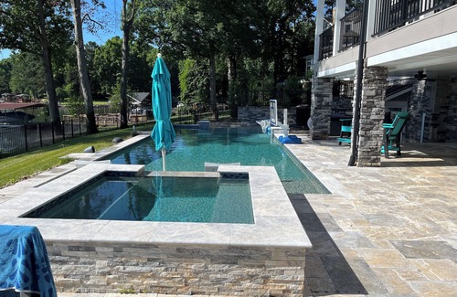 Cornelius House | Cornelius Lakefront, private pool, hot tub, game room and outdoor kitchen.