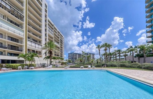 Sand Key Condo | Corner condo overlooking the beach and bay. Secluded beach.