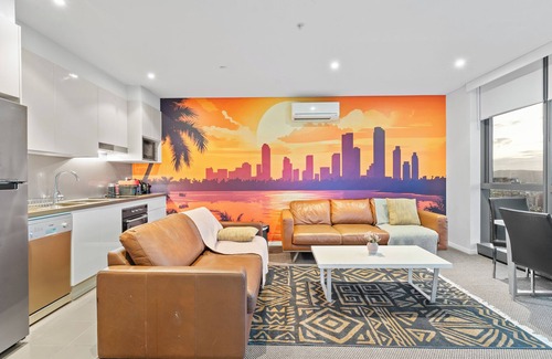 Fortitude Valley Apartment | Cosy 1-Bed 41st Floor City Views king bed