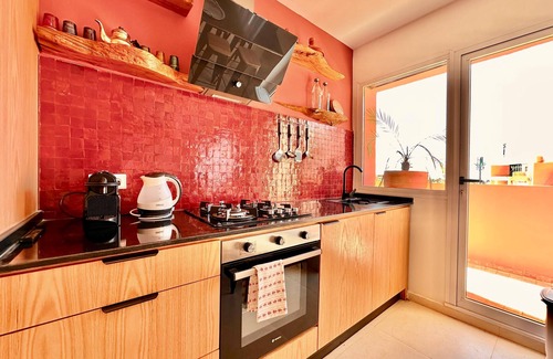 Semlalia Apartment | Cosy 2BR Central Guéliz Piscine + FIBRE/Parking