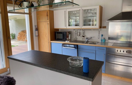 Sumvitg Apartment | Cosy apartment for 6 people with WIFI, TV, patio and panoramic view