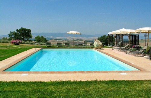 Gambassi Terme Villa | Cosy apartment in villa with A/C, pool, WIFI, TV, terrace and panoramic view, close to San Gimig.