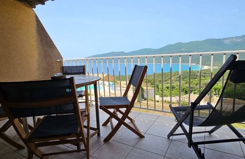 Serra-di-Ferro Apartment | Cosy T2 sea and pool view Alba Rossa