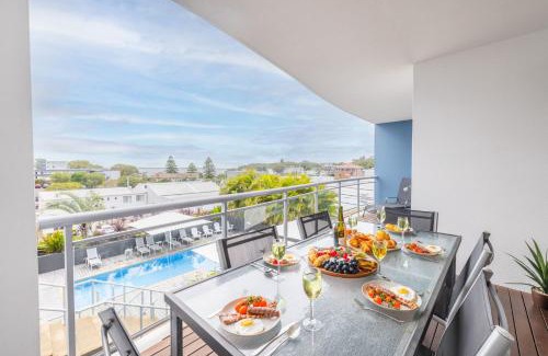 Nelson Bay Apartment | Cote D'Azur 42, 61 Donald St - complex pool, lift, linen, bed making and stunning water views