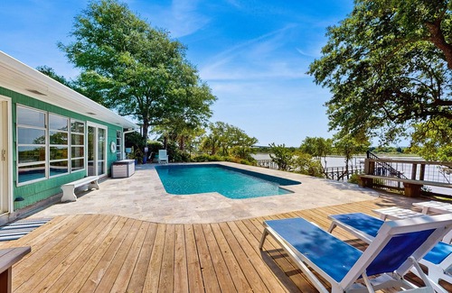 Sunset Beach House | Cottage on intercoastal waterway with private pool, hot tub and large dock