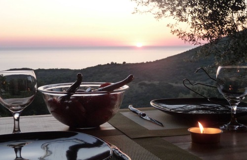 Villanova Ski Chalet | Cottages: sea view, Beach 5mn, above ground pool, Villanova, 10 km Ajaccio, Co