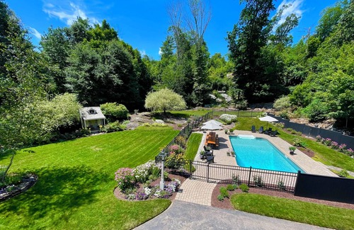 Brimfield House | Country Home, Pool, fireplace