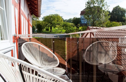 Homberg Apartment | Country house in Rinnetal: modern apartment Sleeping Beauty with south-facing balcony
