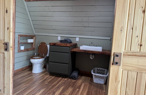 Lindale Cabin | Coyote Creek A-Frame Cabin w/ fire pit and nature trail.