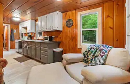 Carp Lake Cabin | Cozy Cabin -1 Min to Lake, BBQ, Firepit & Fast Wi-Fi