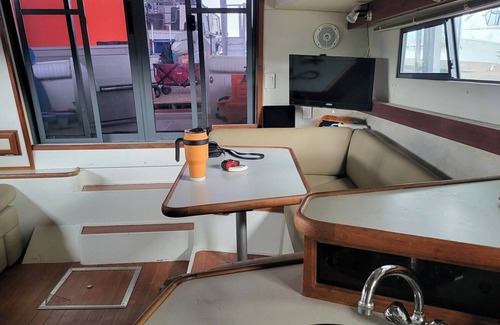 Lenoir City Boat Rental | Cozy cabin cruiser at beautiful WindRiver Marina in Lenoir City, TN