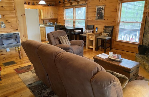 Blue Ridge Cabin | Cozy cabin getaway in the woods w/private hot tub and fire pit
