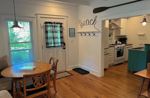 Lake Michigan Beach Cottage | Cozy & charming cottage in the woods on a quiet road & close walk to the beach
