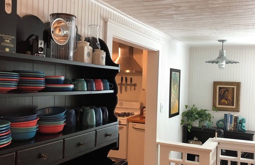 Lake Michigan Beach Cottage | Cozy & charming cottage in the woods on a quiet road & close walk to the beach