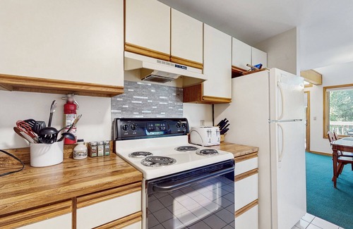 Wilmington Condo | Cozy condo w/golf course views, pet-friendly, balcony, bbq, fireplace, mudroom