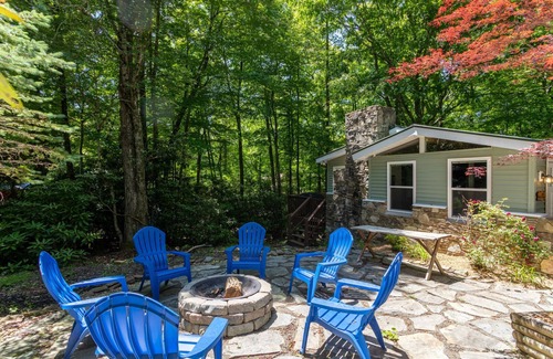 Boone House | Cozy Cottage - Located on App Ski Mtn Lower level game room, Firepit