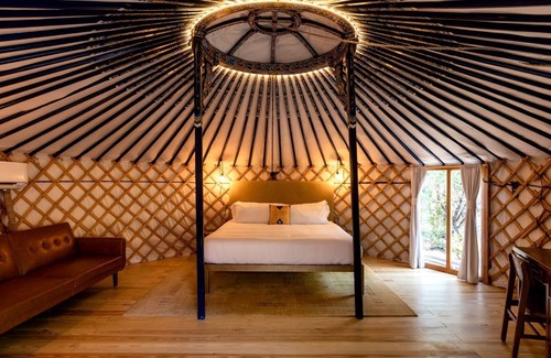 Dripping Springs Cabin | Cozy Couples Yurt with Hot Tub in Dripping Springs, Texas