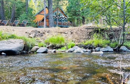 Shingletown Cabin | Cozy Creekside Cabin just 9 miles to Lassen. Snowshoes, EV Charging.