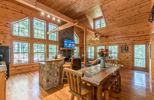 Cleveland House | Cozy Creekside Log Cabin w Firepit, Hot Tub, WIFI