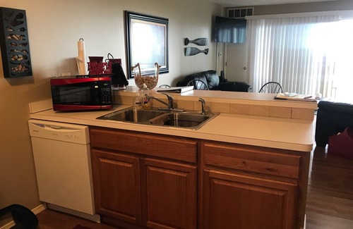 Port Clinton Condo | COZY, LAKE FRONT Condo, Private Deck, Walk to Jet Express