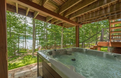 Oakland House | Cozy Lakefront Retreat w/Dock, Hot Tub & Fireplace