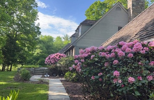 Redding Ridge House | Cozy Lakeside Home with 3 Fireplaces & Garage.