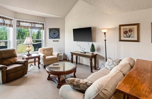 Birchwood Condo | Cozy Lakeside Retreat on Red Cedar Lake Perfect for Family Spring Break Trips