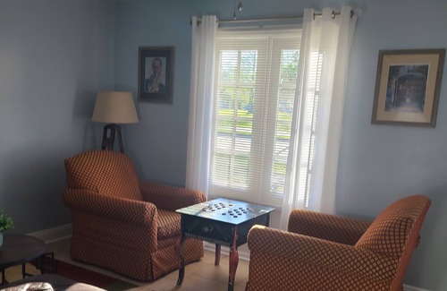 Lakeview House | Cozy, Lakeview area property with relaxing balcony view of park