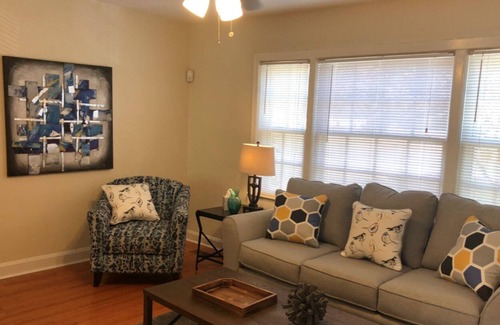 Huntsville House | Cozy little yellow jewel box home away from home