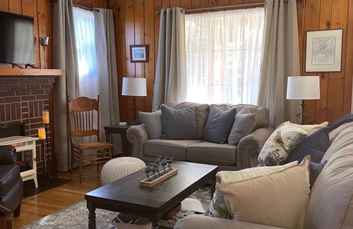 Asheville House | Cozy, long term welcome, pet & family friendly, fenced yard, fire pit, deck.