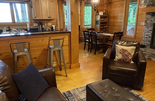 Tuckasegee Cabin | Cozy Mountain Cabin with Stunning Views, Fire Pit, Close by Trails & Lake!